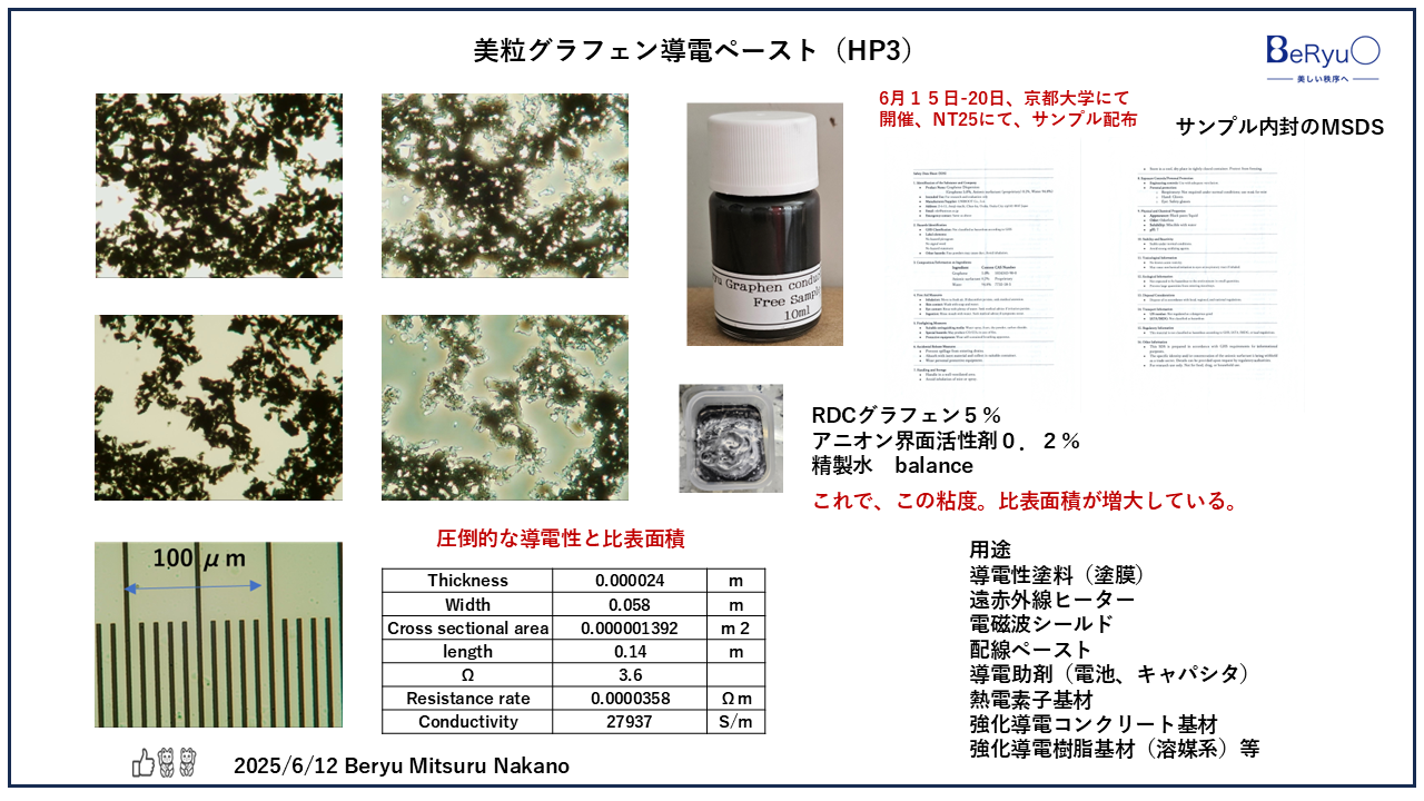 2025612美粒グラフェン導電ペースト（HP3）サンプル